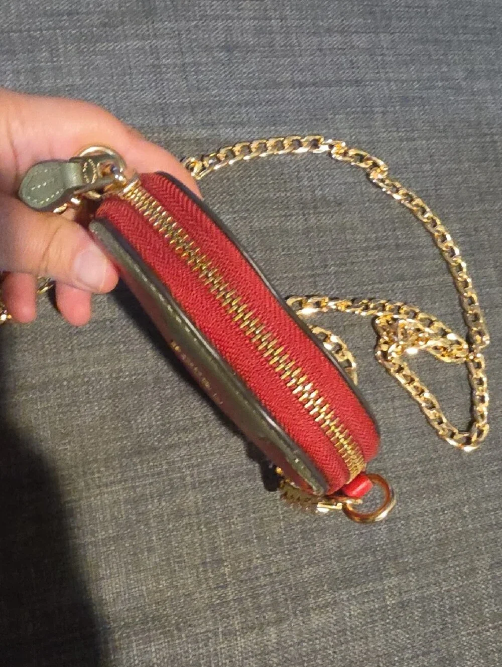 Coach Red and Olive Strawberry Mini Crossbody